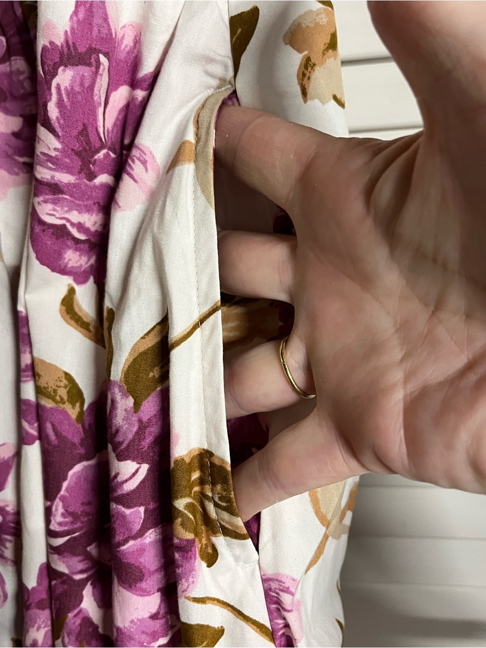 Abercrombie & Fitch Emerson Poplin White Midi Dress with Pink Floral Print - Picture 8 of 11
